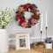 13.5" Wooden Floral Artificial Spring Wreath with Dried Pods